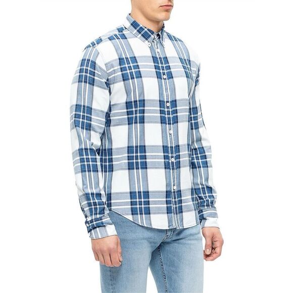 Rag & Bone Shirt Size XXL Fit 2 Plaid Tomlin Blue Indigo Plaid $225.00 - Picture 7 of 10